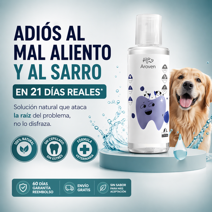 Aroven Dental elimina el mal aliento y el sarro en 21 días reales