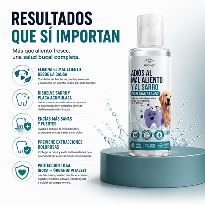 Aroven Dental elimina el mal aliento y el sarro en 21 días reales